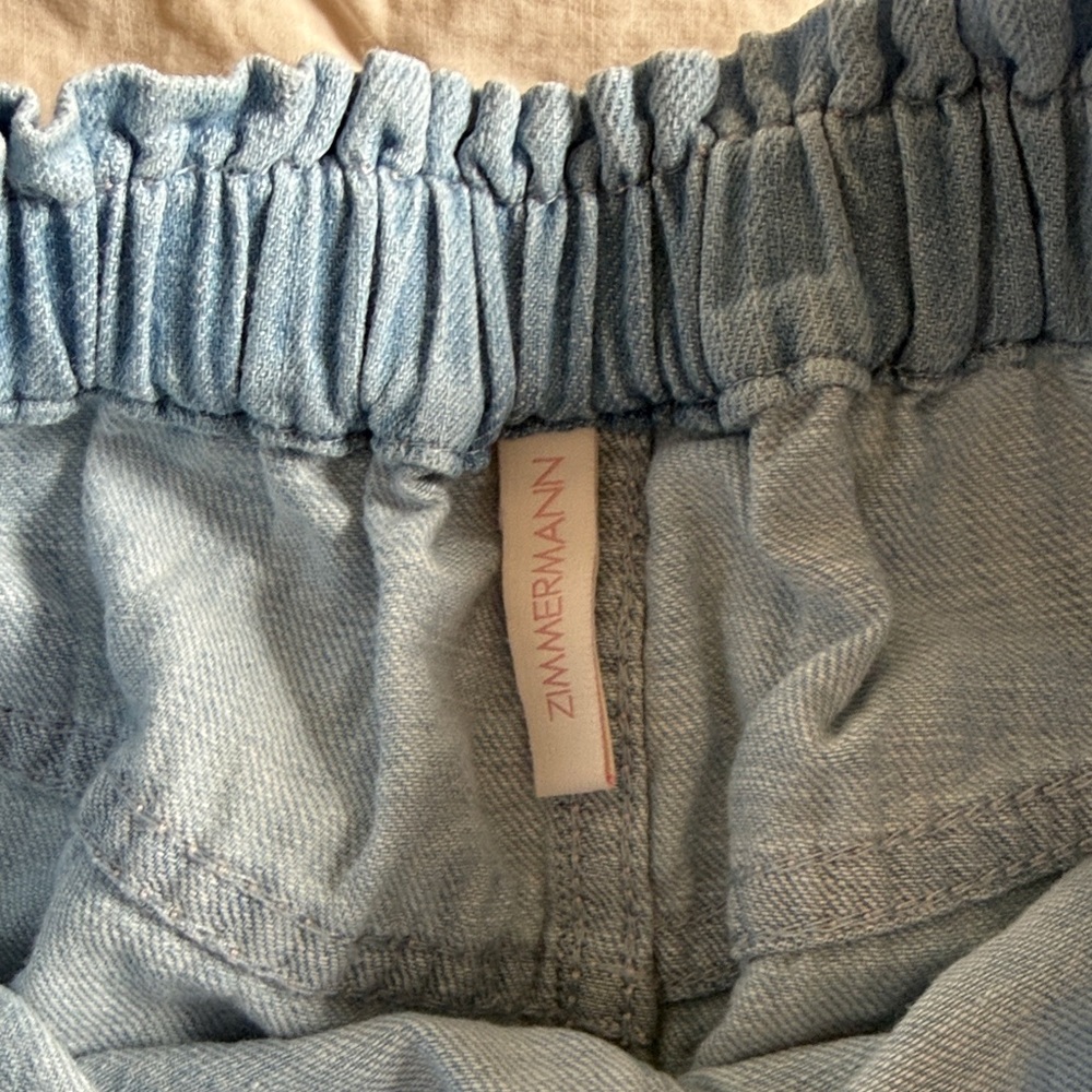 Zimmermann Kids Girls Waverly denim shorts heart motif on the back size 10 - Picture 3 of 5